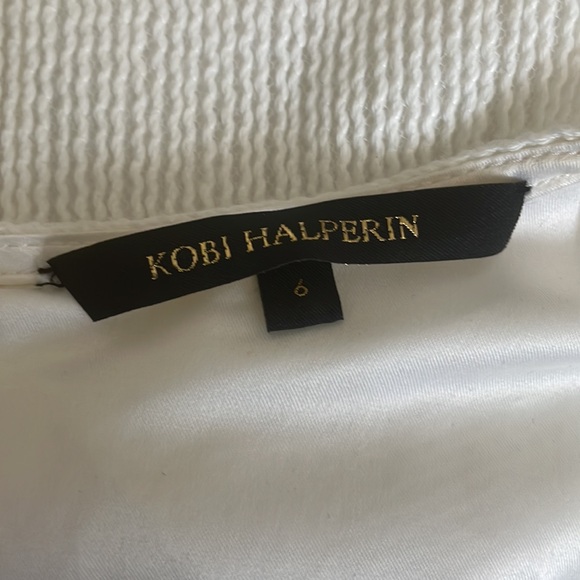 Kobi Halperin Amani Fringe Hem Knit Dress in White Sz 6 - Picture 5 of 9